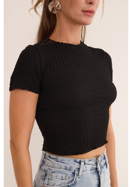 Waffle Kumaş Crop Body indirimleri