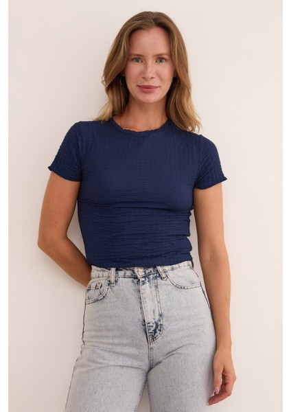 Waffle Kumaş Crop Body