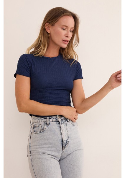 Waffle Kumaş Crop Body fırsatları