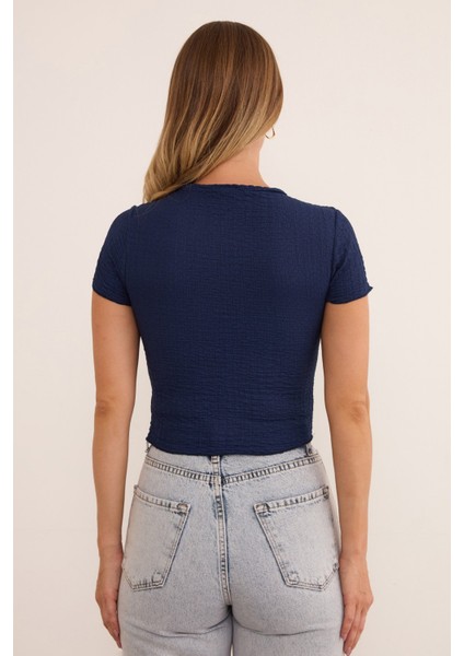 Waffle Kumaş Crop Body