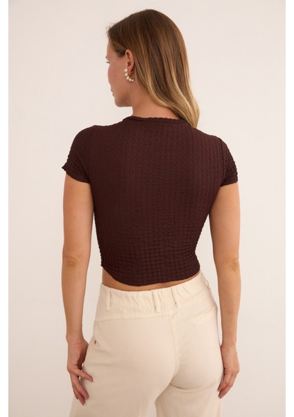 Waffle Kumaş Crop Body