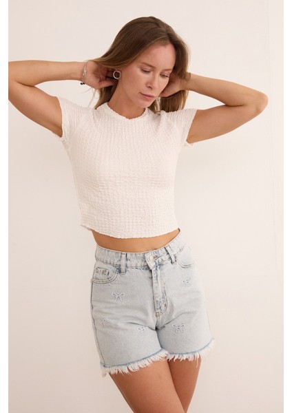 Waffle Kumaş Crop Body fiyatları