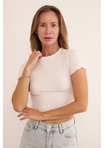 Waffle Kumaş Crop Body fırsatları