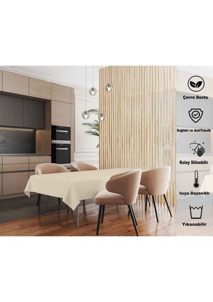 Yıkanabilir ve Silinebilir, Leke Tutmaz, Kumaş Görünümlü Masa Örtüsü fiyatları