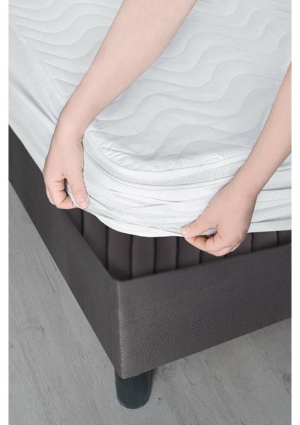 Kapitoneli Sıvı Geçirmez Fitted Yatak Alezi, Beyaz, Rahat ve Koruyucu modelleri