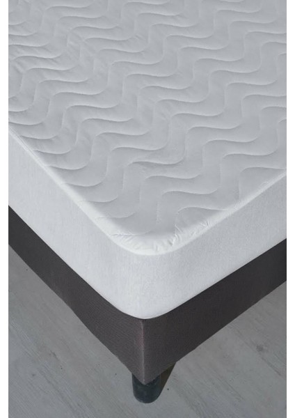 Kapitoneli Sıvı Geçirmez Fitted Yatak Alezi, Beyaz, Rahat ve Koruyucu fırsatları