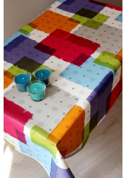 Astarlı Pvc Silinebilir Leke Tutmaz Muşamba Kırmızı Masa Örtüsü