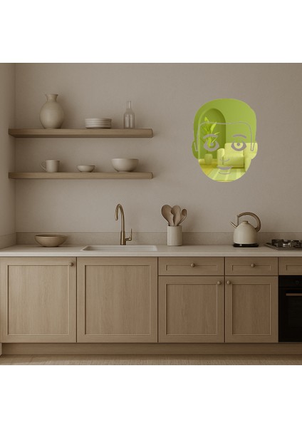 Erkek Çocuk Yüzü Iç Mekan Dekoratif Altın Aynalı Tablo - MRS1343-9724 modelleri