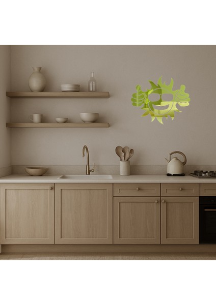 Gözlük ve Başparmak Hareketli Güneş Dekoratif Altın Aynalı Tablo - MRS3518-3091 modelleri