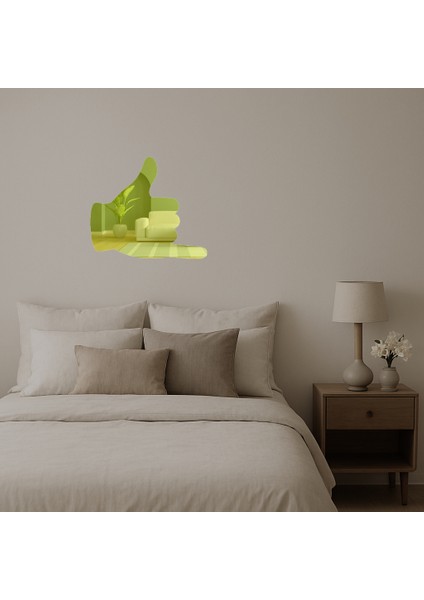 Iç Mekan Dekoratif El Işareti Altın Aynalı Tablosu - MRS1611-6514 fiyatları