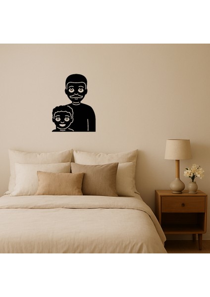 Iç Mekan Dekoratif Baba ve Oğul Emoji Tablosu - MRS8110-6662