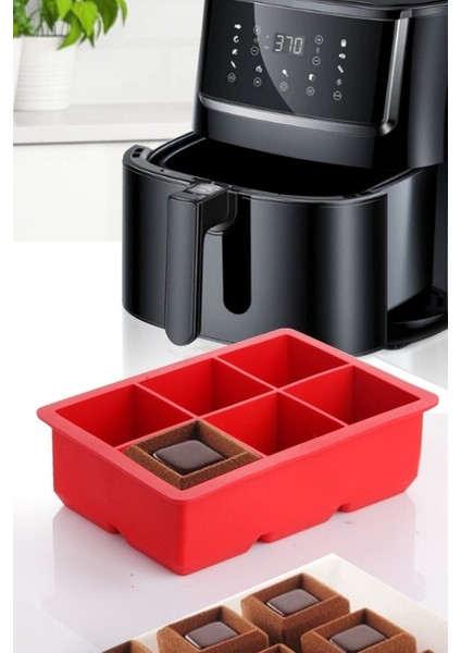 6'lı Büyük Kare Silikon Buz ve Mum Kalıbı, Dayanıklı ve Şık Tasarım modelleri