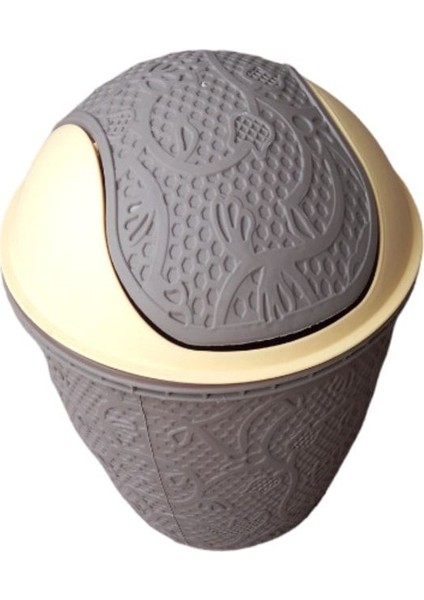 Şeffaf Kapaklı 5,5 Litrelik Plastik Çöp Kovası, Ofis ve Banyo Için Ideal