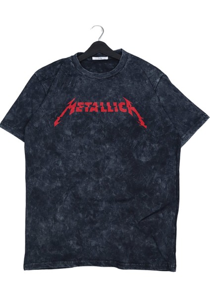 Unisex Metallica Snake And Skull Sırt Baskılı Yıkamalı T-Shirt, Oversize Rock Band Temalı Tişört fiyatları