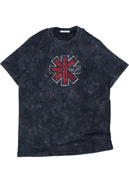 Unisex Red Hot Chili Peppers Sırt Baskılı Yıkamalı T-Shirt, Oversize Rock Band Temalı Retro Tişört fiyatları