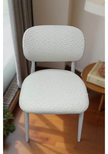 Krem Renkli Lastikli Sandalye Kılıfı Takımı, Şık ve Rahat Oturma Çözümü