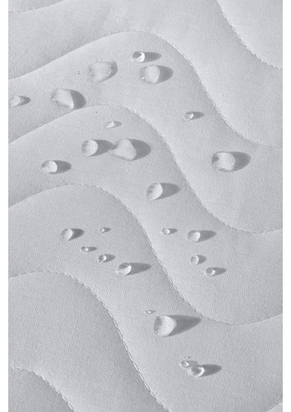 Su Geçirmez Kapitone Fitted Yatak Koruyucu Alez Beyaz