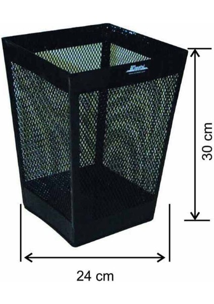 13 Lt Kare Paslanmaz Çöp Kovası, Siyah, Şık ve Dayanıklı Tasarım