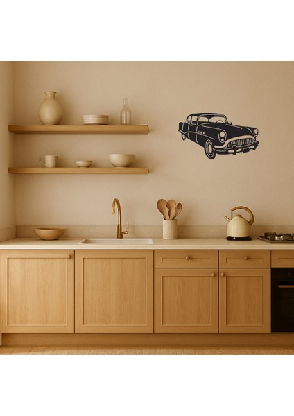 Klasik Araba Temalı Mdf Dekoratif Tablo - MRS1637-8502 fiyatları