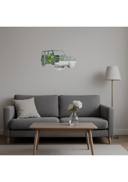 Jeep Sanat Baskılı Dekoratif Aynalı Tablo - MRS7393-1659 indirimleri