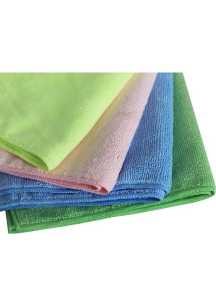 Yeşil Mikrofiber Temizlik Bezi, 40X40 Cm, 20 Adet, Toz, Oto, Mobilya, Cam Için