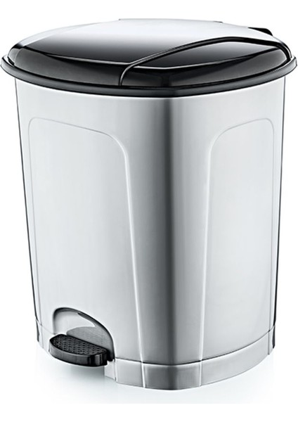 Gri Lotus Pedallı Çöp Kovası 11,5 L, Şık ve Kullanışlı Temizlik Ürünü