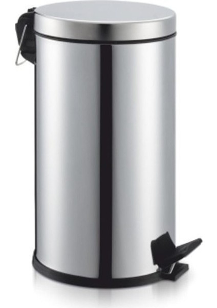 8 Lt Pedallı Gri Çöp Kovası, Pratik ve Şık Tasarım