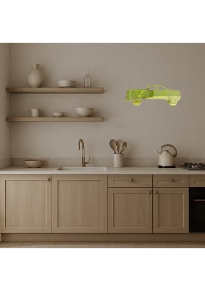 Rustik Kamyon Tasarımlı Altın Aynalı Tablo - MRS9942-1509 modelleri