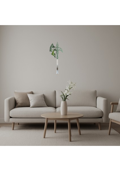 Dekoratif Tarihi Savaş Baltası Aynalı Tablo - MRS3000-1367