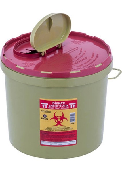 Yeşil 5 Lt Tıbbi Atık Kovası Seti, Hijyenik ve Kullanışlı 5 Adet fırsatları