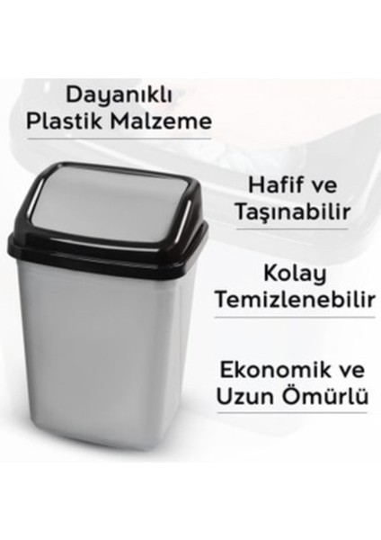 Şık ve Kullanışlı 5 Litrelik Gri Çöp Kovası, Modern Tasarımıyla Pratik Çözüm modelleri