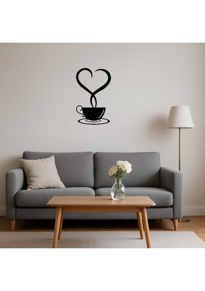 Kalpli Çay Fincanı Dekoratif Duvar Tablosu - MRS4647-1740 fırsatları
