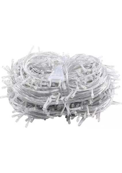 10 Metre 100 Ledli Eklemeli Animasyonlu Beyaz LED Işık, Parlak ve Şık Aydınlatma Seçeneği