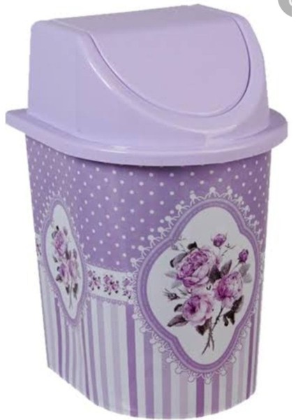 Lila ve Gri Renklerde Şık ve Kullanışlı Çöp Kovası, Pratik Çözüm Sağlar.