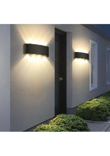 15W Kapri LED Aplik Dış Mekan Amber Siyah Şık ve Dayanıklı Aydınlatma modelleri