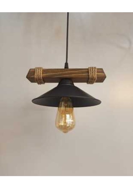 Modern Ahşap Sarkıt Avize, Halat Detaylı, Kahverengi, Şık ve Rustik Tasarım modelleri