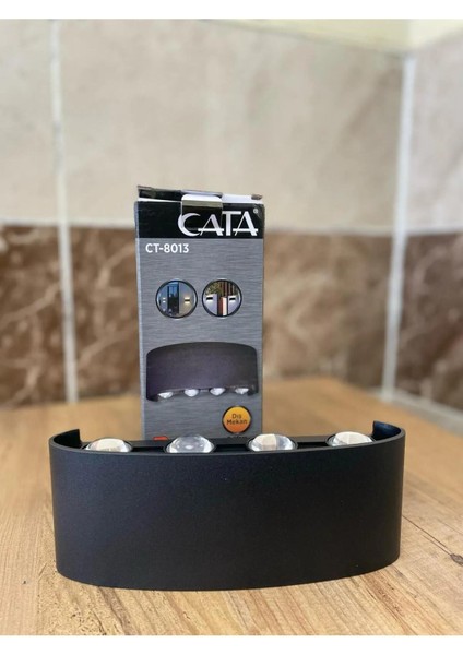 15W Kapri LED Aplik Dış Mekan Amber Siyah Şık ve Dayanıklı Aydınlatma