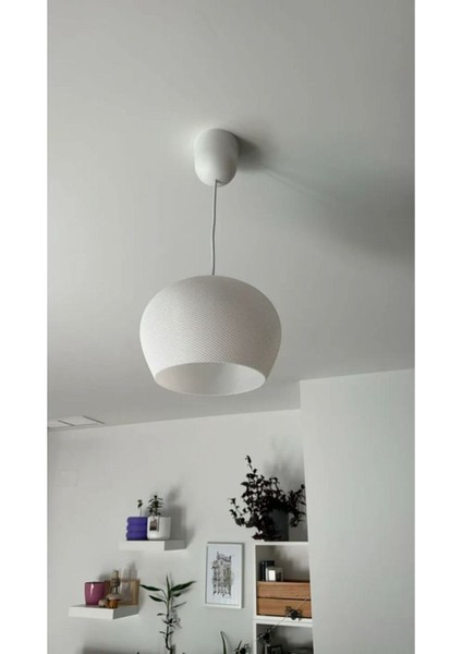 Modern Beyaz Dokulu Tekli Sarkıt Avize, Şık ve Zarif Tasarım fırsatları