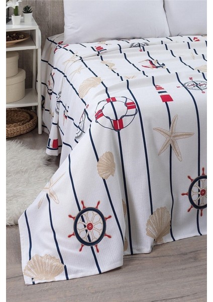 Beyaz Çift Kişilik Marine Pike Yatak Örtüsü 200X230 fiyatları