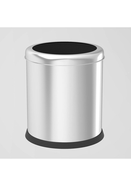 Paslanmaz Çelik 8 Lt Çemberli Çöp Kovası, Şık ve Dayanıklı Tasarım