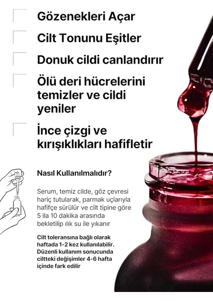 Aha 30% + Bha 2% Canlandırıcı Kırmızı Peeling Cilt Serum 4 fırsatları