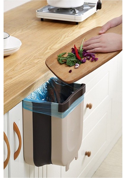 Katlanabilir Çok Amaçlı Çöp Kovası, Portatif ve Pratik Yeşil Renkli fiyatları