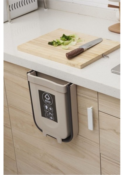 Katlanabilir Çok Amaçlı Çöp Kovası, Portatif ve Pratik Yeşil Renkli modelleri