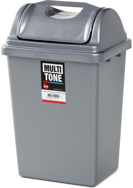 14 Lt Köşeli Itmeli Çöp Kovası No:3, Şık ve Kullanışlı Tasarım