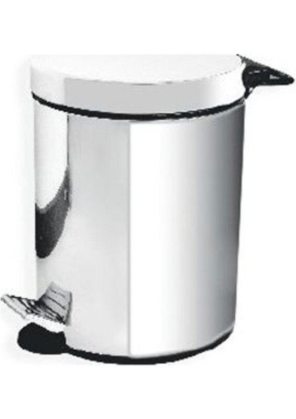 Pedallı Çöp Kovası 5 Lt Krom, Şık ve Pratik Temizlik Çözümü