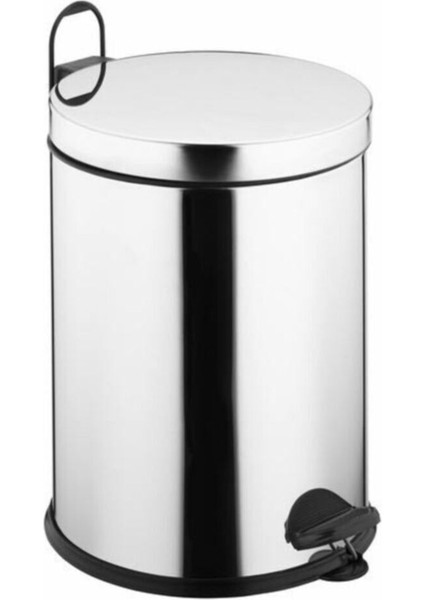 5 Lt Parlak Paslanmaz Pedallı Çöp Kovası, Şık ve Kullanışlı Tasarım