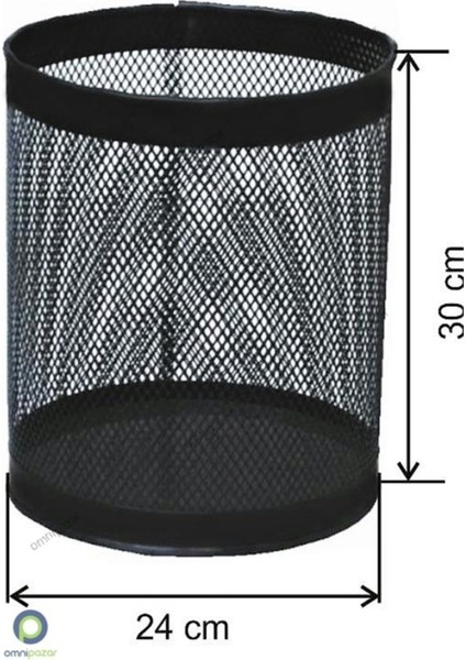 Şeffaf Fileli Yuvarlak Çöp Kovası 13 Lit, Çok Amaçlı, Siyah Renk fiyatları