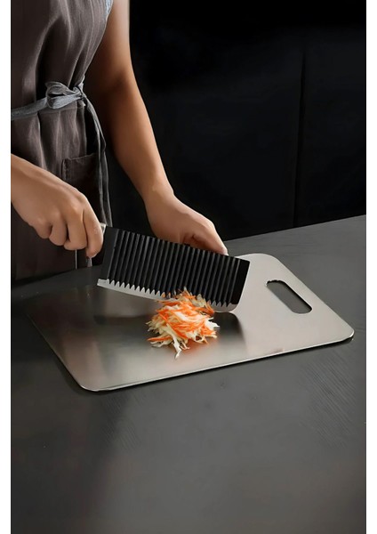 Paslanmaz Çelik Antibakteriyel Mutfak Kesme Tahtası 24X34CM Gri fiyatları