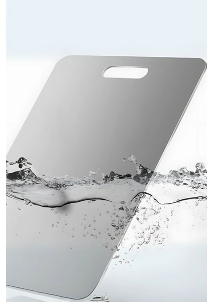 Paslanmaz Çelik Antibakteriyel Mutfak Kesme Tahtası 24X34CM Gri indirimleri