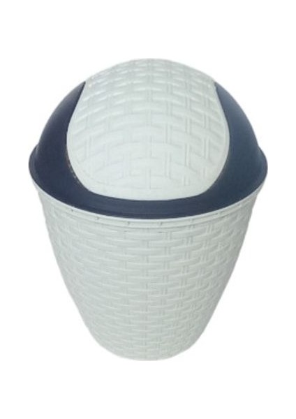 Kapaklı 8 Litre Plastik Çöp Kovası, Ofis ve Banyo Için Şık ve Kullanışlı Tasarım